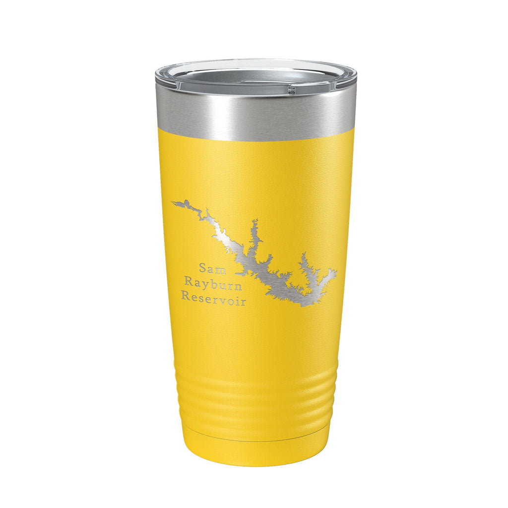 Sam Rayburn Reservoir Tumbler Lake Map Travel Mug Insulated Laser Engraved Coffee Cup Texas 20 oz